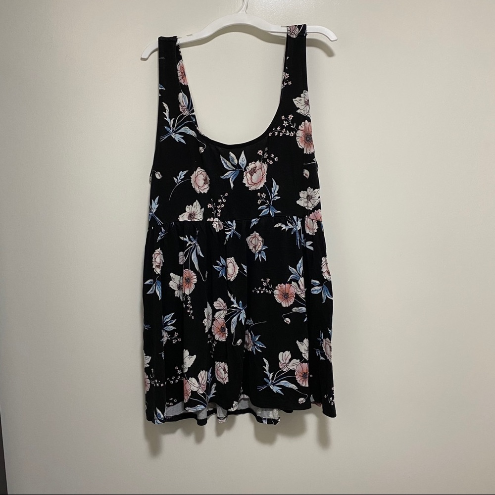 Torrid Plus Floral Baby Doll Open Flow Tank S2